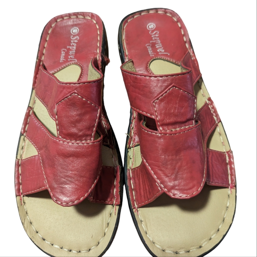 Stepwel leather sandals size 9.5
